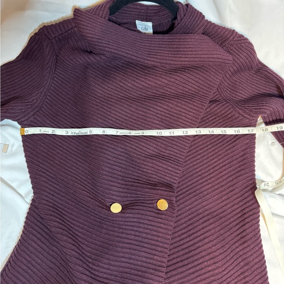 CAbi Burgundy Ribbed Cardigan - Picture 5 of 7